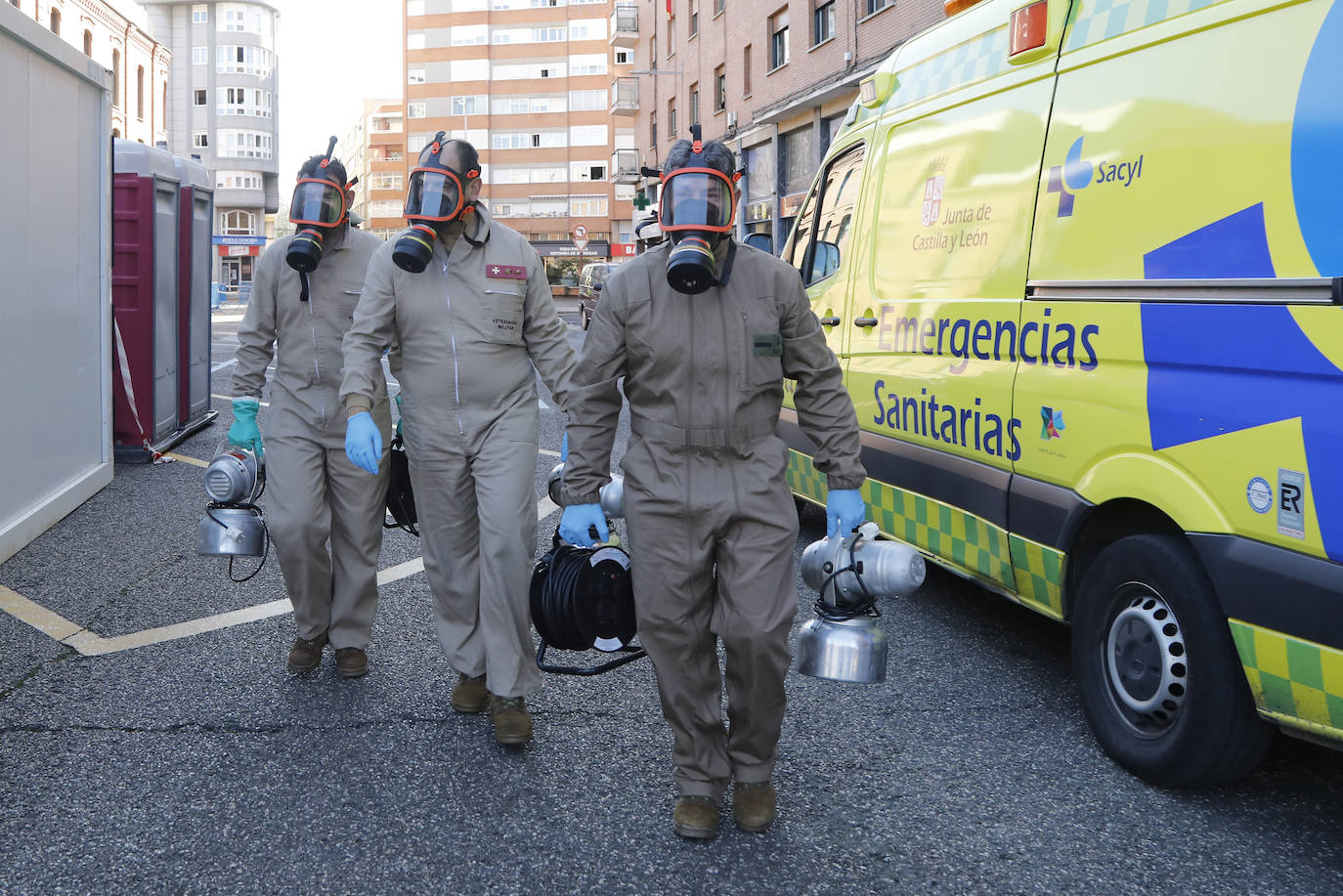 El Ejército se suma a la desinfección en Palencia