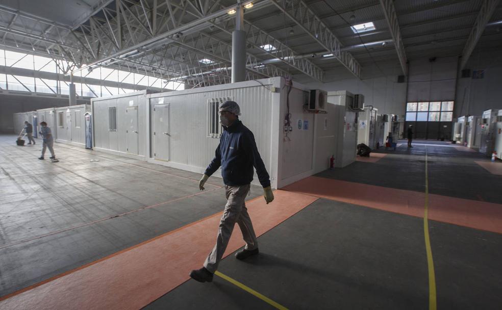 Así se montó en tiempo récord el hospital de la Feria de Valladolid