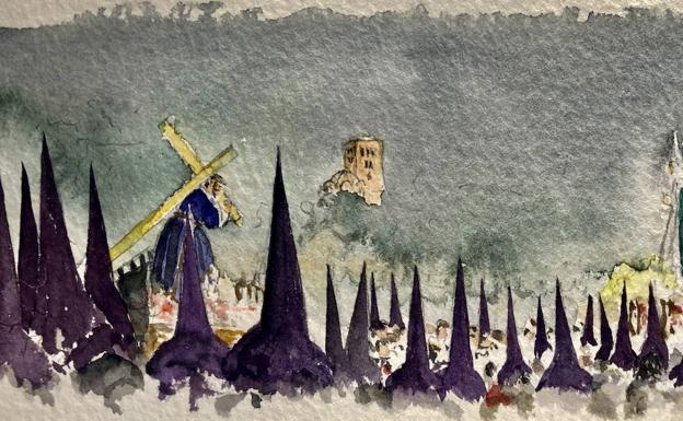 Acuarelas que dan otra vida alternativa a la Semana Santa