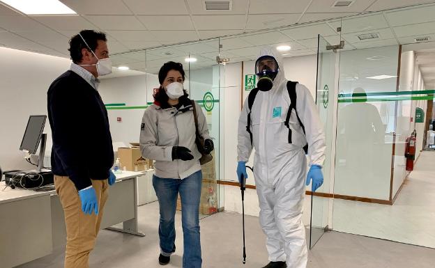 Diputación de Ávila desinfecta la sede del Servicio de Empleo Público