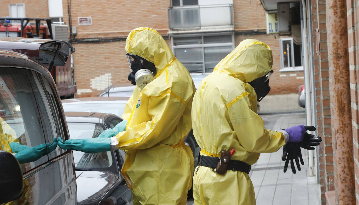 La UME continúa con su labor de desinfección en Palencia