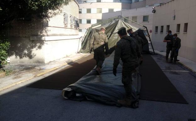 El REI 11 de Salamanca finaliza el desmontaje de la ampliación del Gregorio Marañón de Madrid