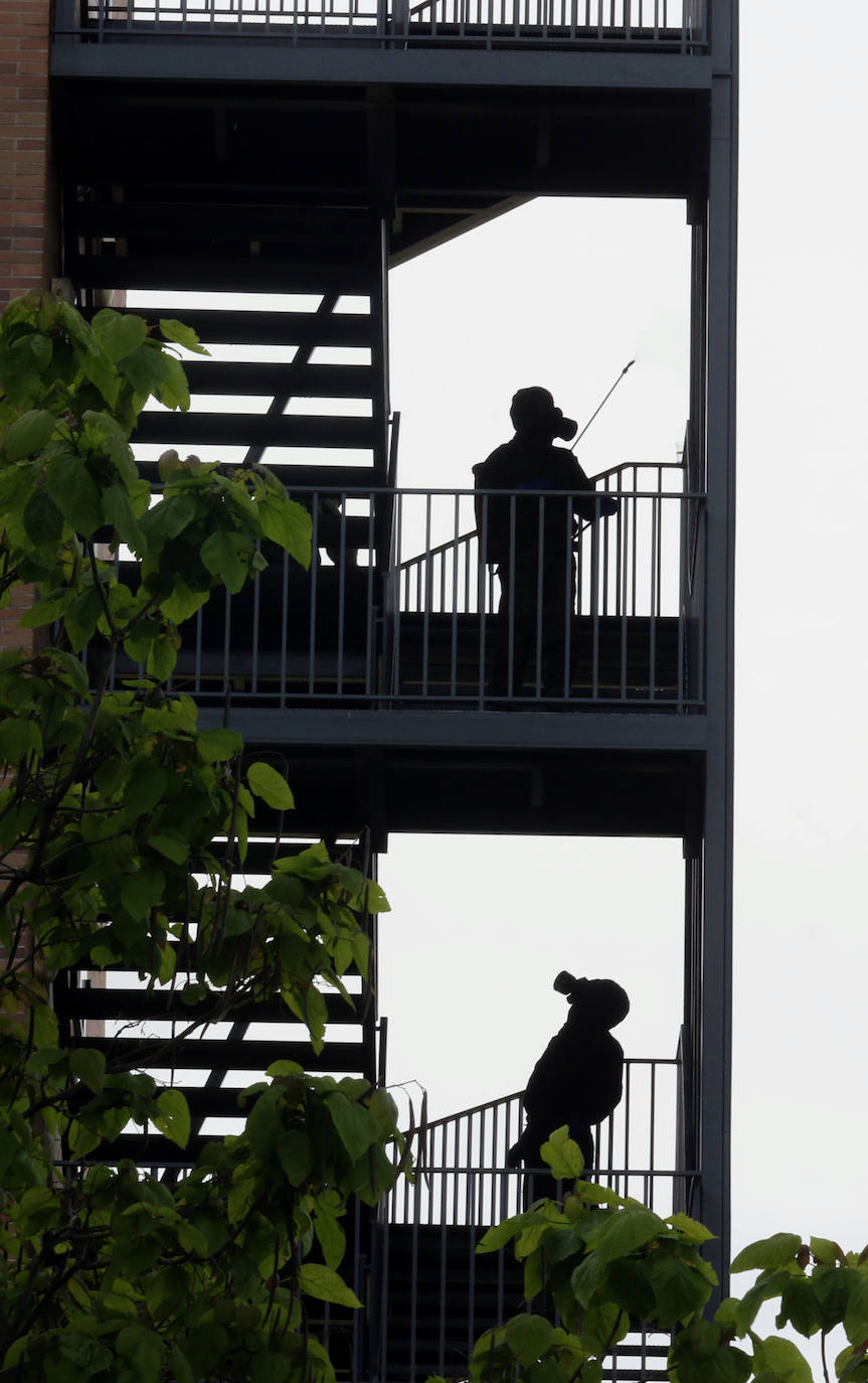 La Brilat desinfecta la residencia Ballesol de Parquesol