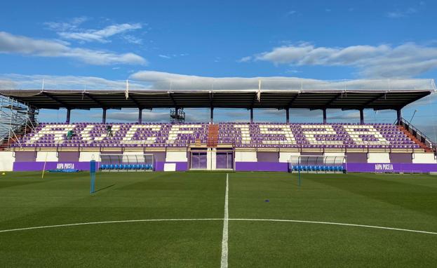 Los Anexos del Real Valladolid ya lucen su nueva grada