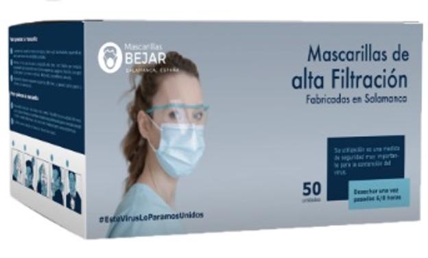La Junta contrata la compra de 3 millones de mascarillas por un importe de 1.350.000 euros con la empresa de Béjar