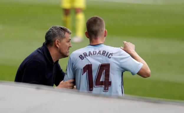 Óscar García pide al Celta «volver a ser el equipo de antes del parón»