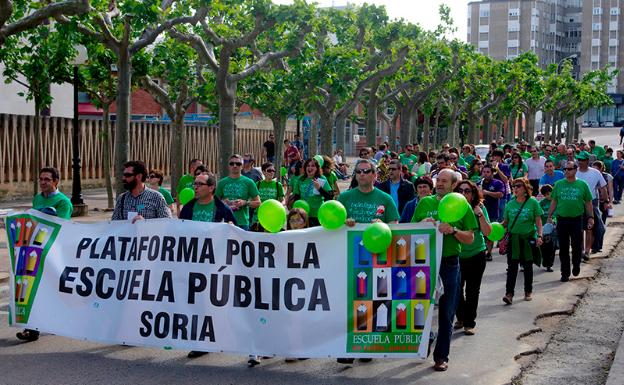 La Plataforma por la Escuela Pública de Soria pide a las administraciones locales que cedan instalaciones para convertirlas en colegios