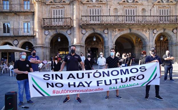 Los autónomos protestan en Salamanca para reclamar ayudas a las instituciones