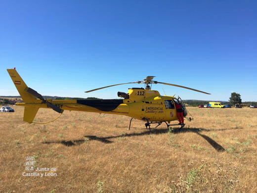 Herido el piloto de un ala delta tras sufrir una caída durante el despegue en Arcones