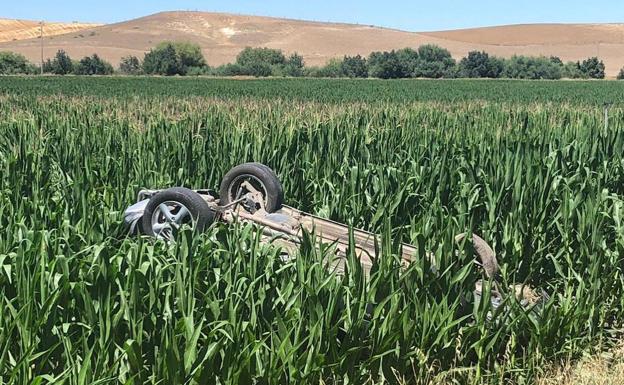 Herida tras un accidente en Garcihernández