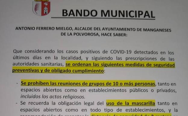 Estudian un posible brote en la localidad zamorana de Manganeses de la Polvorosa