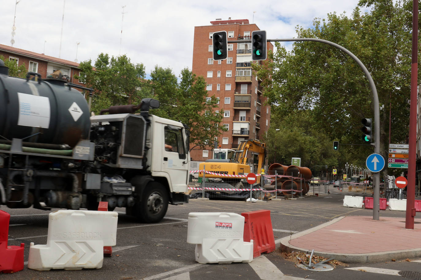 Así evolucionan las obras del colector en el Paseo de Zorrilla