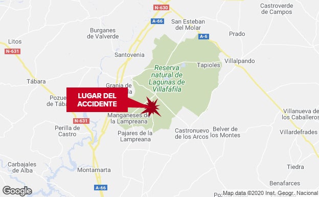 Un muerto y dos heridos tras el vuelco de un vehículo en Villarrín de Campos