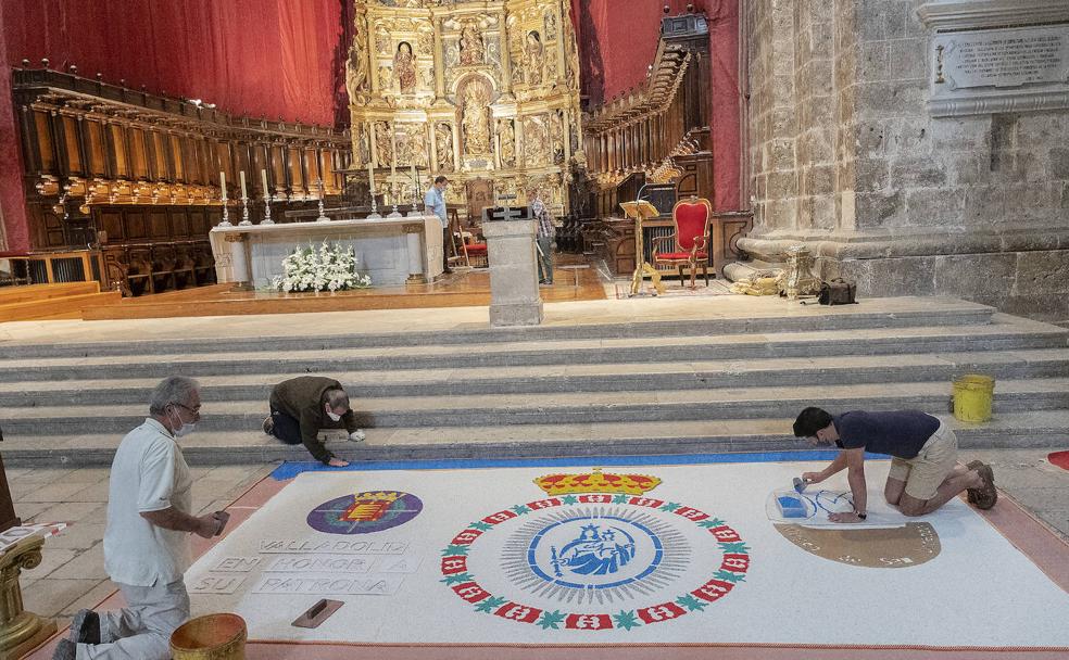 Alfombra floral para la patrona de Valladolid