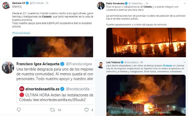 El incendio de Cobadu: las redes sociales reflejan la pesadilla en la noche de Zamora