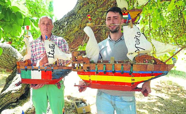 Galeones de madera contra la covid en Valladolid