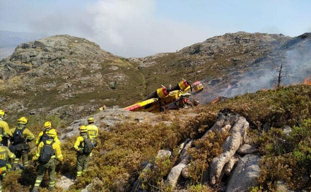 Fallece el piloto de avión natural de Babilafuente que participó en un incendio en Orense en agosto