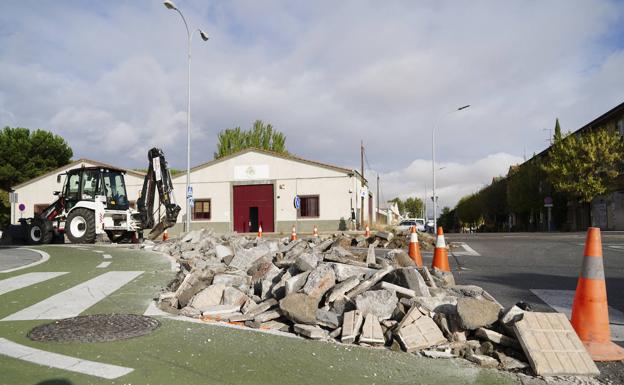 La nueva glorieta de Puente Ladrillo en Salamanca aportará más seguridad a los peatones