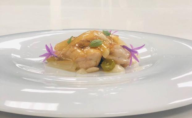 Mollejas de lechazo de Traspinedo con cardo rojo de Tudela de Duero