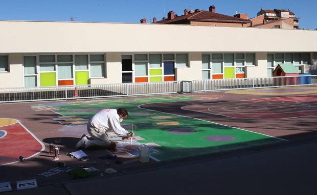 Un aula del colegio Peñascal de Segovia, en cuarentena por coronavirus