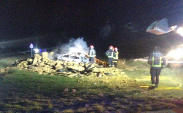 Fallece al atropellar a un jabalí y chocar después con su vehículo contra una caseta de labor en Palencia
