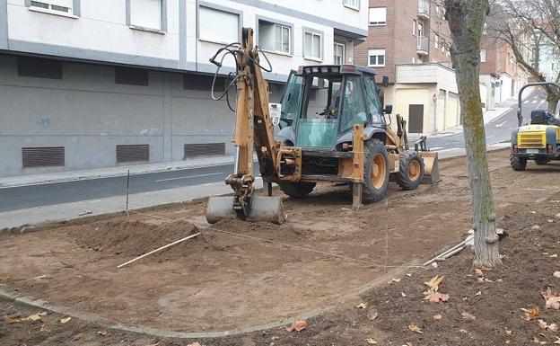 Comienzan las obras en el bulevar de la calle Alfareros de Salamanca