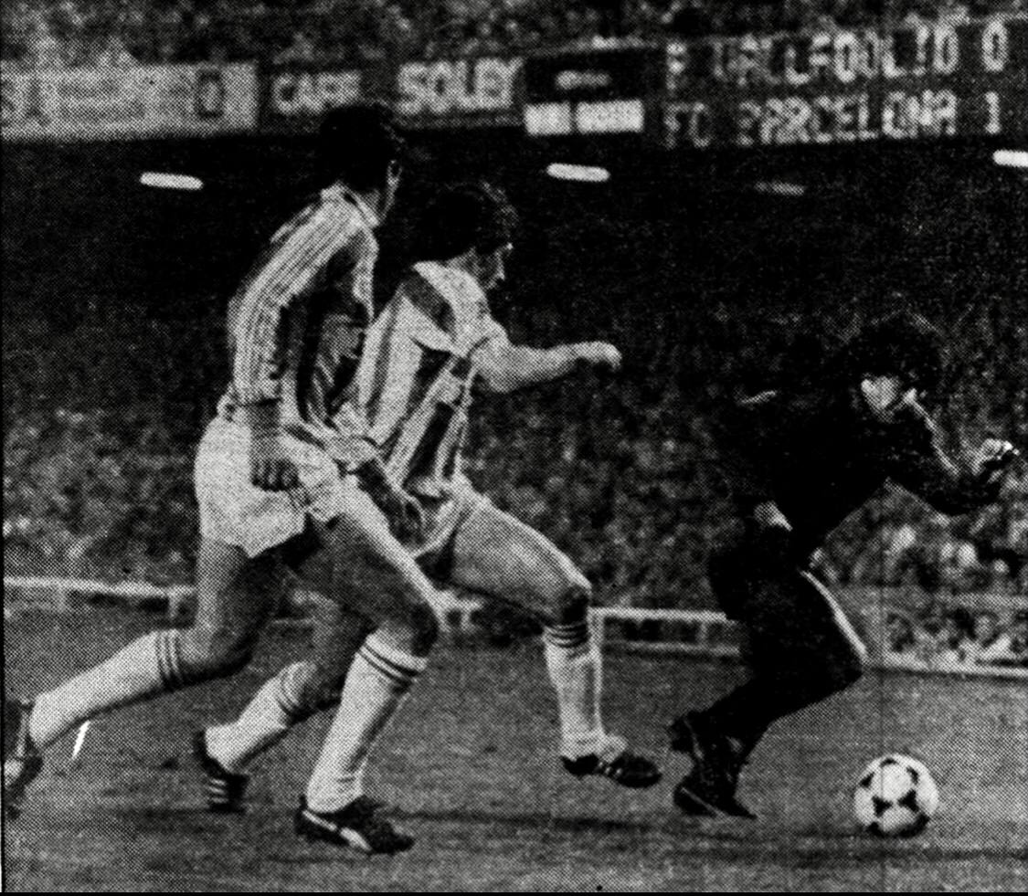 Maradona contra el Real Valladolid, visto a ras de césped