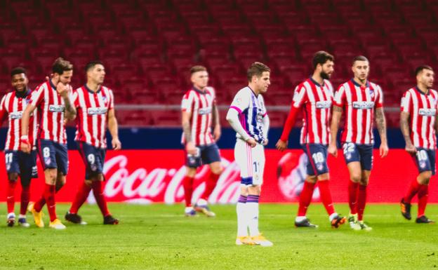 El Atleti juguetea con el Real Valladolid antes de darle la estocada en la última media hora