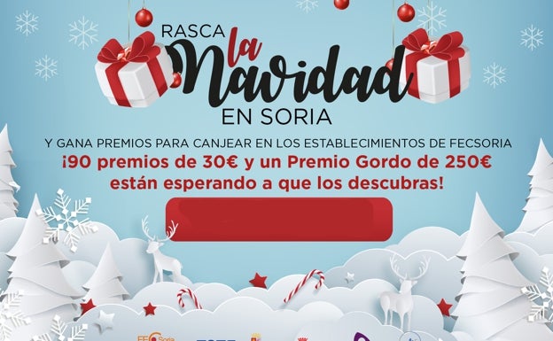 Los comercios de FECSoria repartirán esta Navidad 3.000 euros en premios en boletos 'rasca y gana