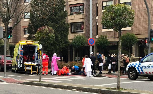 Herida una mujer al ser atropellada por un ciclista en la carretera de Rueda de Valladolid
