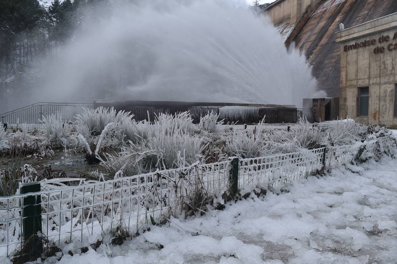 El hielo invade Aguilar de Campoo
