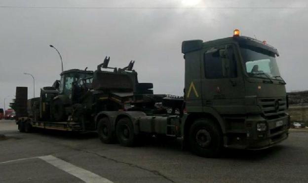 El Ejército despliega un operativo de prevención por la nevada en Segovia