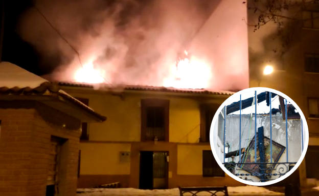 Los bomberos sofocan un incendio en una vivienda de Zarzuela del Monte