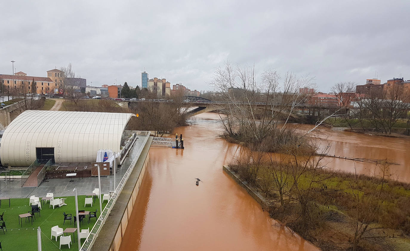 Aumenta el caudal del Pisuerga a su paso por Valladolid