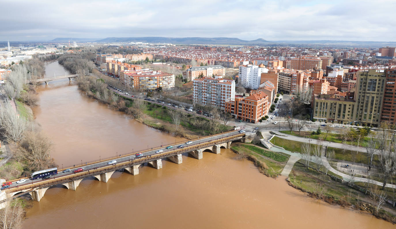 Segundo día de crecida en el Pisuerga