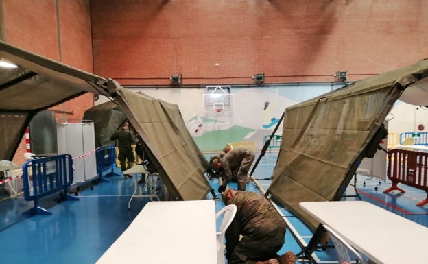 El Ejército prepara en Zamora la infraestructura necesaria para el cribado masivo