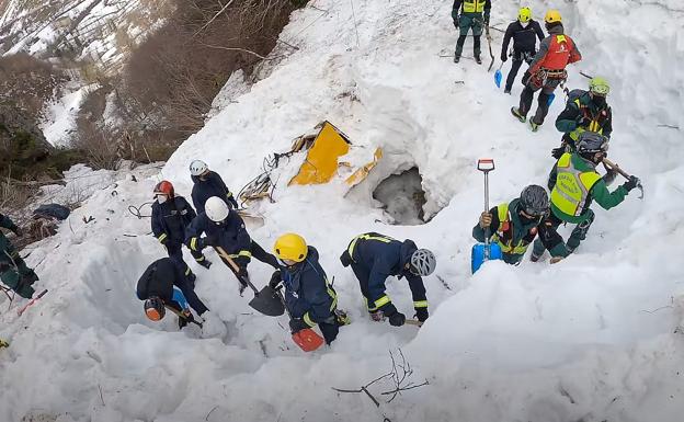 Localizan el cuerpo del operario sepultado por la nieve en San Isidro el día de Año Nuevo