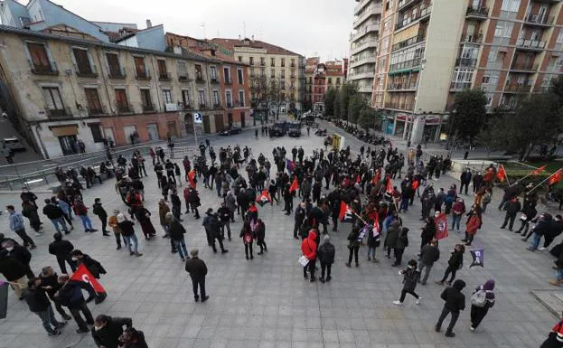 Trescientas personas claman en Valladolid por la libertad de expresión por el caso de Pablo Hasél