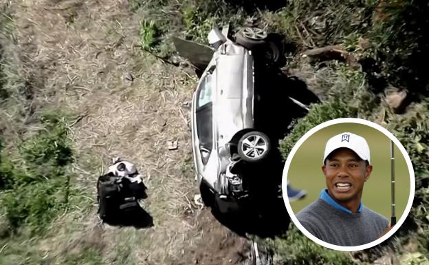 Tiger Woods se estrella y es operado de urgencia