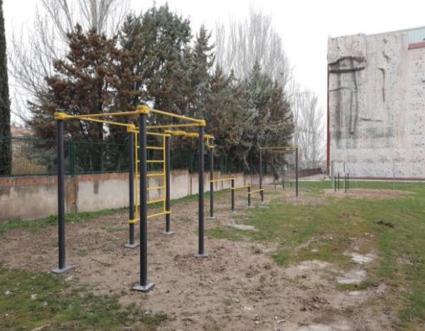 Concluyen las obras del primer parque de calistenia de Segovia