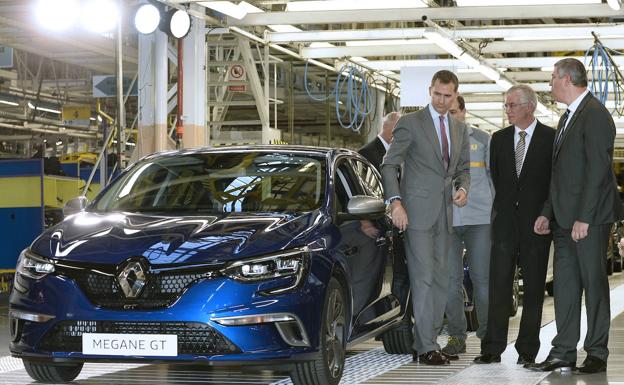 El Rey visitará el día 23 la factoría de Renault en Palencia