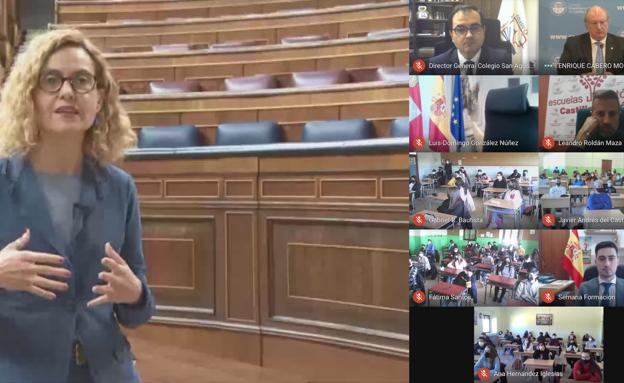 Batet reconoce que «a veces», en el Congreso, parece «una maestra frente a alumnos revoltosos» en las jornadas del colegio San Agustín