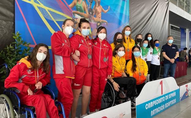 La selección de Castilla y León finaliza sexta en el Campeonato de España de Natación Adaptada