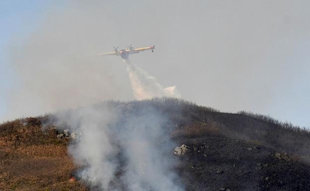 Cien hectáreas dañadas en el incendio de León, que fue intencionado