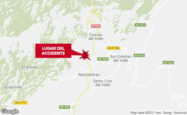Muere un motorista de 28 años en Ávila tras sufrir un accidente en Mombeltrán