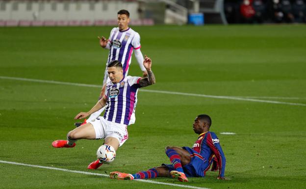 El Pucela suelta en el Nou Camp la mejor primera parte de la temporada