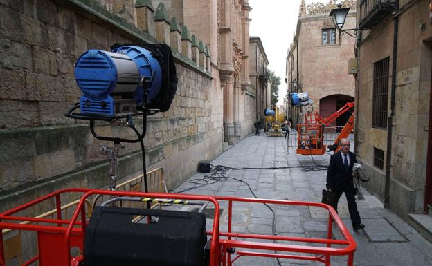 Salamanca acoge el rodaje de '8 19', protagonizado por una treintena de profesionales de «primera línea»