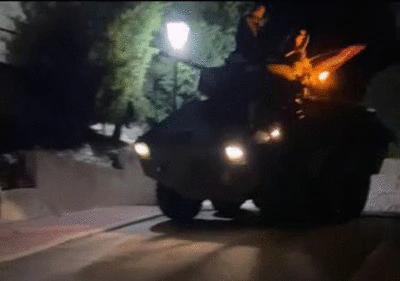 Vídeo: un convoy militar patrulla de madrugada las calles de Villavaquerín
