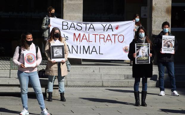 Concentración contra el maltrato animal a los pies del Acueducto