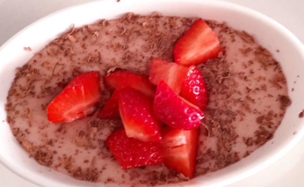 Originales natillas de fresas con chocolate
